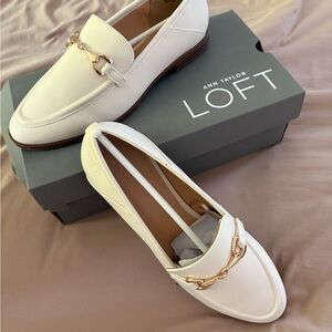 LOFT Women's Elegant White Loafers